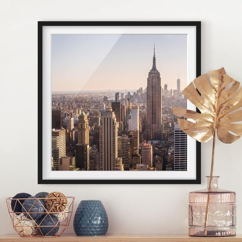 

Póster enmarcado - Empire State Building Dimensión LxA: 30cm x 30cm, Marco: Negro