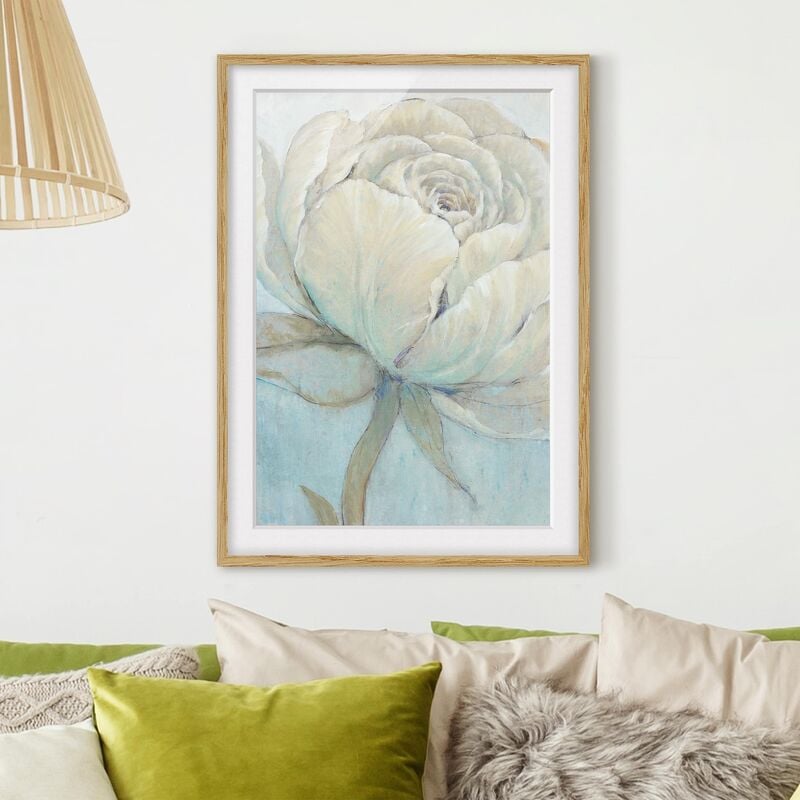 

Póster enmarcado - English Rose Pastello Dimensión LxA: 55cm x 40cm, Marco: Roble