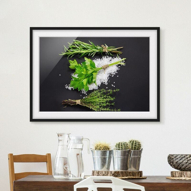 

Póster enmarcado - Erbe A Salt letto al buio Dimensión LxA: 70cm x 100cm, Marco: Negro