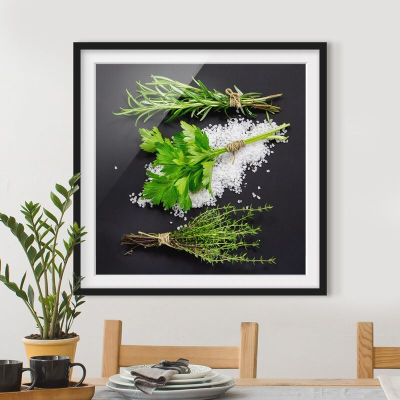 

Póster enmarcado - Erbe A Salt letto al buio Dimensión LxA: 20cm x 20cm, Marco: Negro