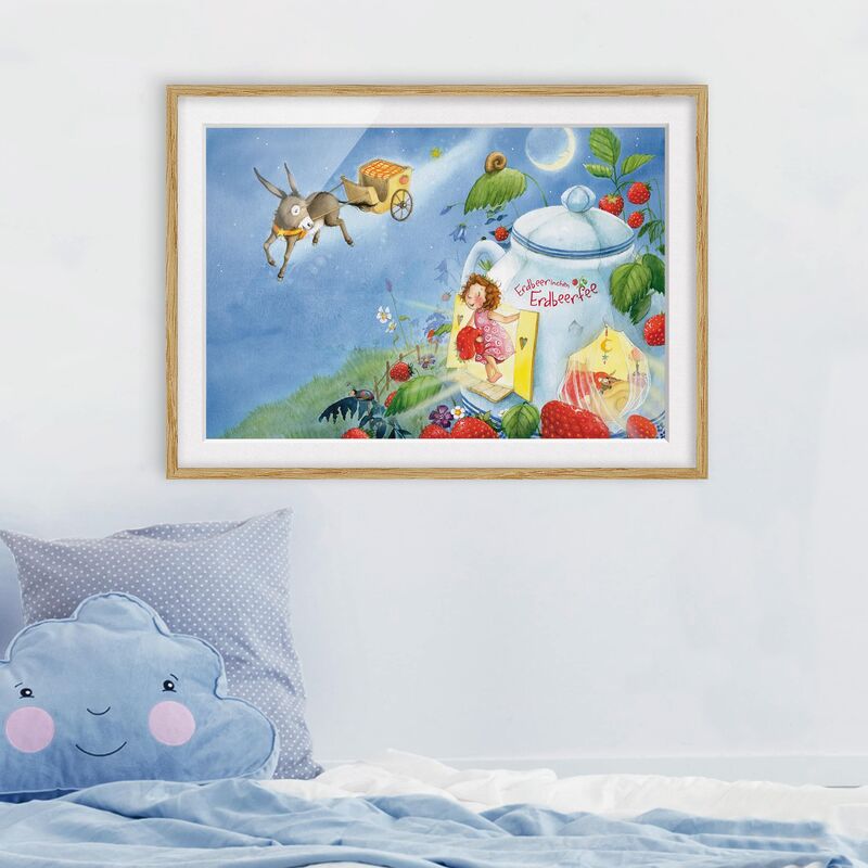 

Póster enmarcado - Erdbeerinchen Erdbeerfee - Dream Donkey Casimir Dimensión LxA: 70cm x 100cm, Marco: Roble