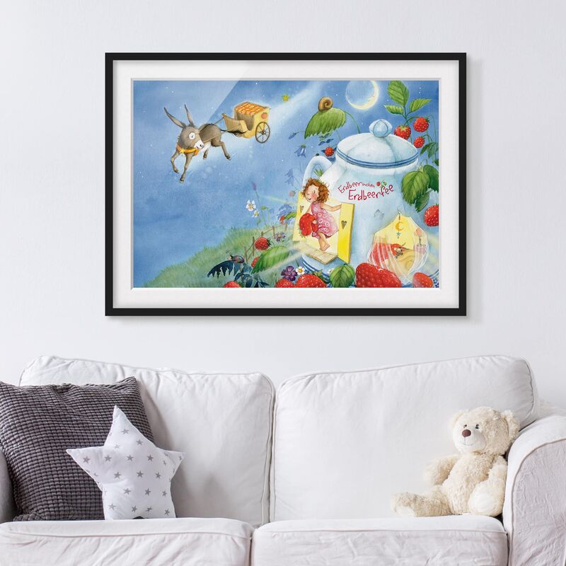 

Póster enmarcado - Erdbeerinchen Erdbeerfee - Dream Donkey Casimir Dimensión LxA: 40cm x 55cm, Marco: Negro