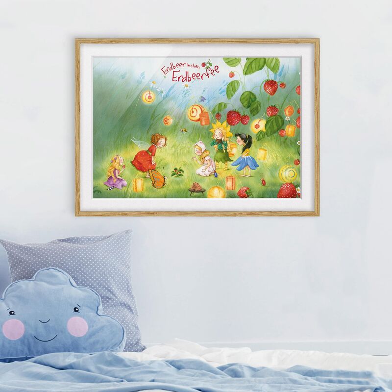 

Póster enmarcado - Erdbeerinchen Erdbeerfee - Lanterns Dimensión LxA: 18cm x 24cm, Marco: Roble