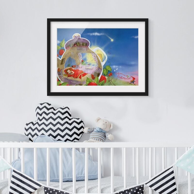 

Póster enmarcado - Erdbeerinchen Erdbeerfee - Sleep Well! Dimensión LxA: 70cm x 100cm, Marco: Negro