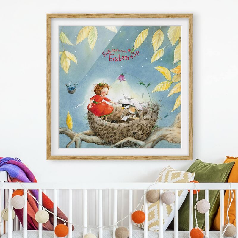 

Póster enmarcado - Erdbeerinchen Erdbeerfee - Sparrow Dimensión LxA: 70cm x 70cm, Marco: Roble