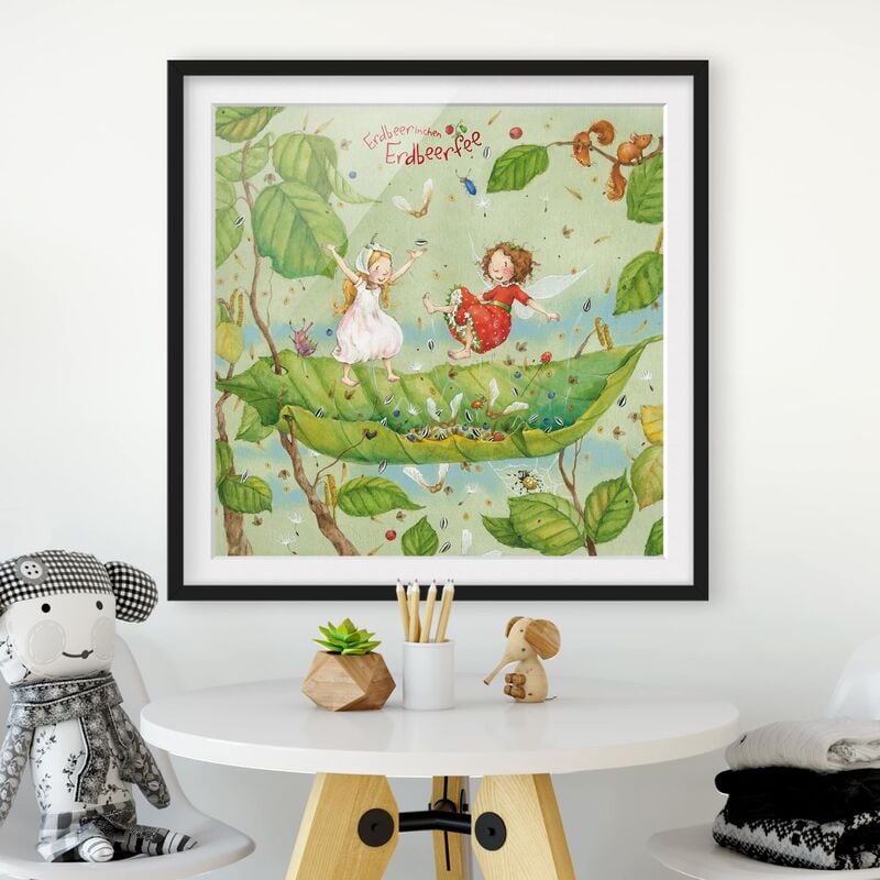 

Póster enmarcado - Erdbeerinchen Erdbeerfee - Trampoline Dimensión LxA: 70cm x 70cm, Marco: Negro