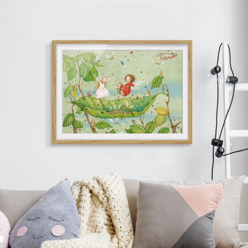 

Póster enmarcado - Erdbeerinchen Erdbeerfee - Trampoline Dimensión LxA: 30cm x 40cm, Marco: Roble