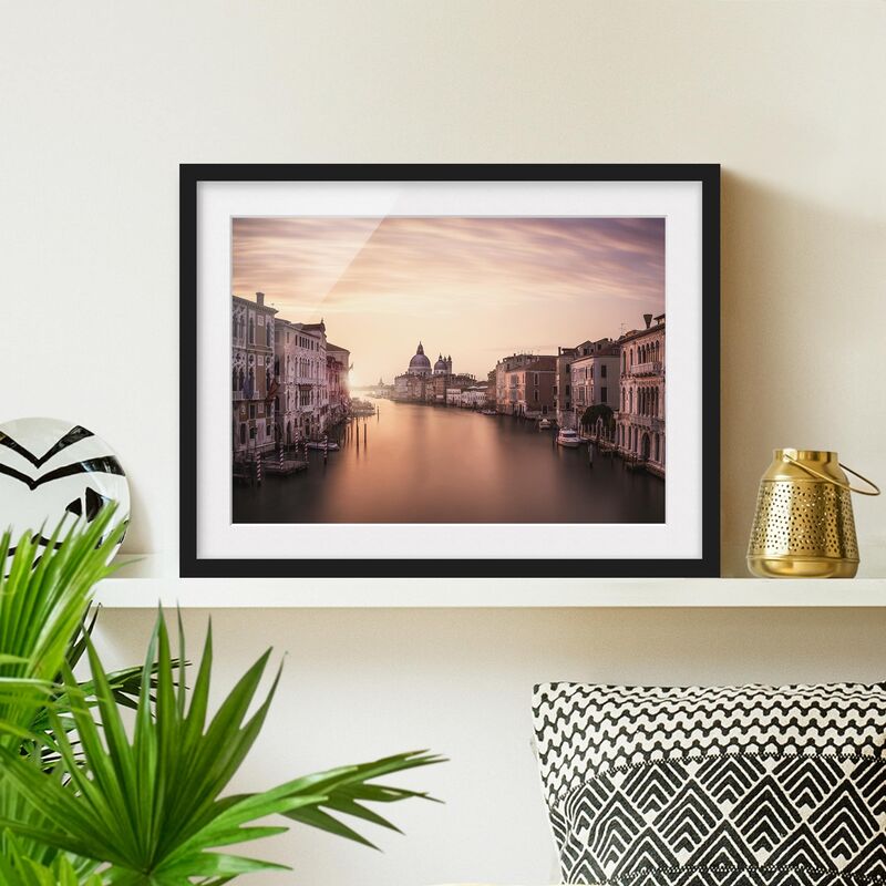 

Póster enmarcado - Evening In Venice Dimensión LxA: 30cm x 40cm, Marco: Negro
