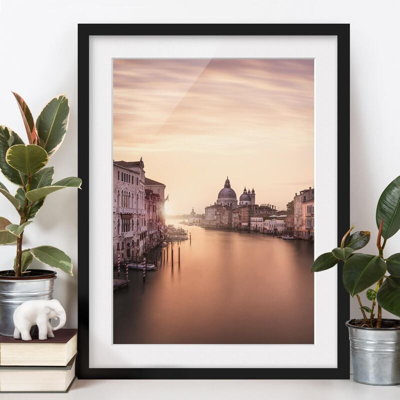 

Póster enmarcado - Evening In Venice Dimensión LxA: 55cm x 40cm, Marco: Negro