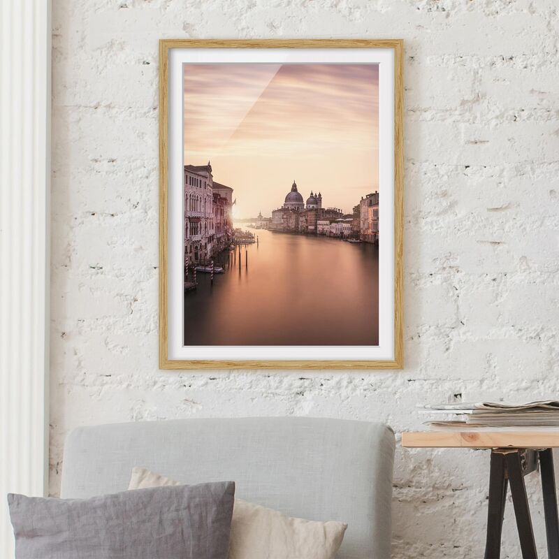 

Póster enmarcado - Evening In Venice Dimensión LxA: 70cm x 50cm, Marco: Roble