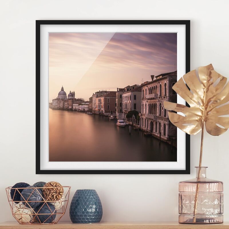 

Póster enmarcado - Evening Mood In Venice Dimensión LxA: 20cm x 20cm, Marco: Negro