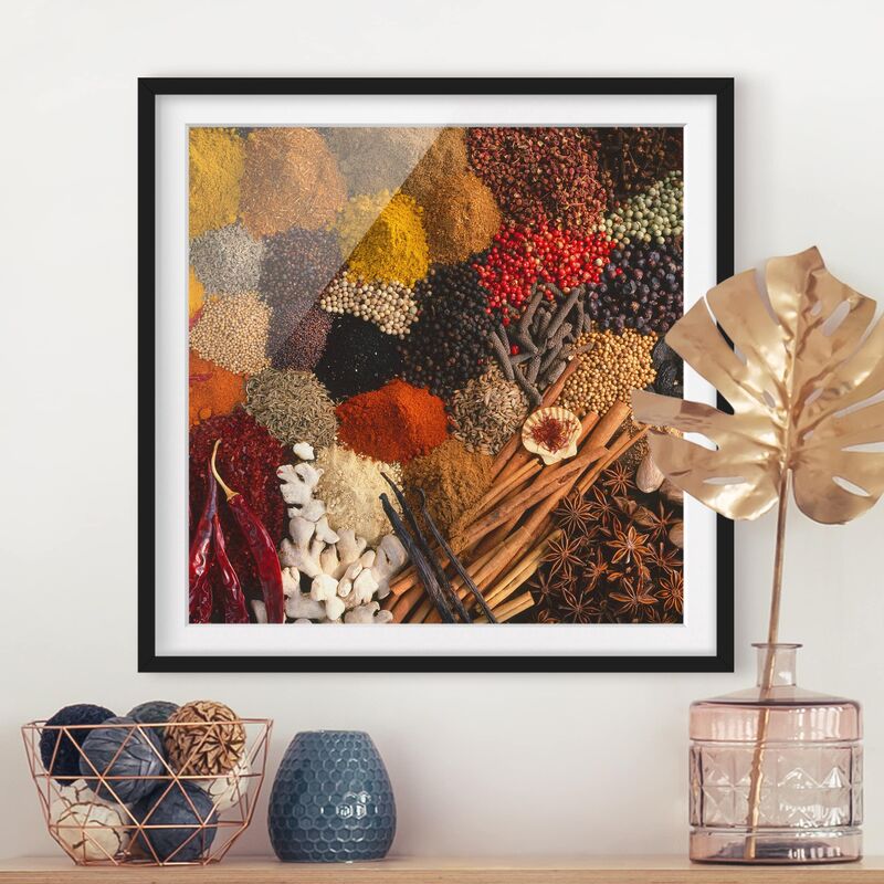 

Póster enmarcado - Exotic Spices Dimensión LxA: 30cm x 30cm, Marco: Negro