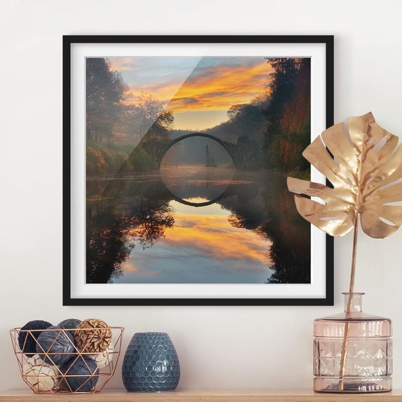 

Póster enmarcado - Fairytale Bridge Dimensión LxA: 70cm x 70cm, Marco: Negro