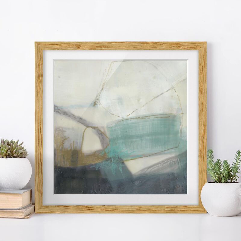 

Póster enmarcado - Fangs With Turquoise I Dimensión LxA: 70cm x 70cm, Marco: Roble