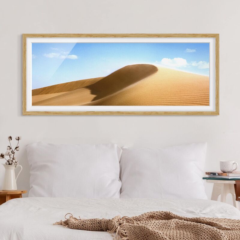 

Póster enmarcado - Fantastic Dune Dimensión LxA: 50cm x 130cm, Marco: Roble