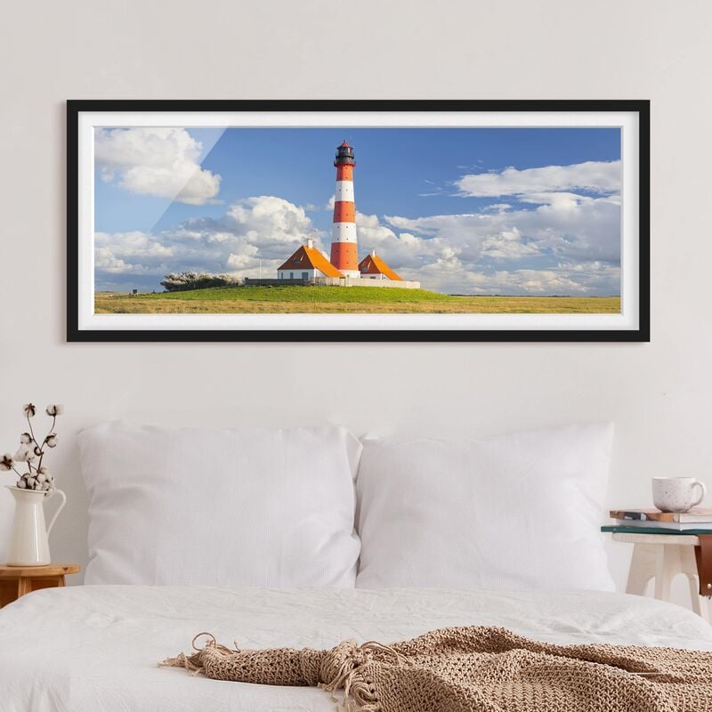 

Póster enmarcado - Faro In Schleswig-Holstein Dimensión LxA: 20cm x 50cm, Marco: Negro