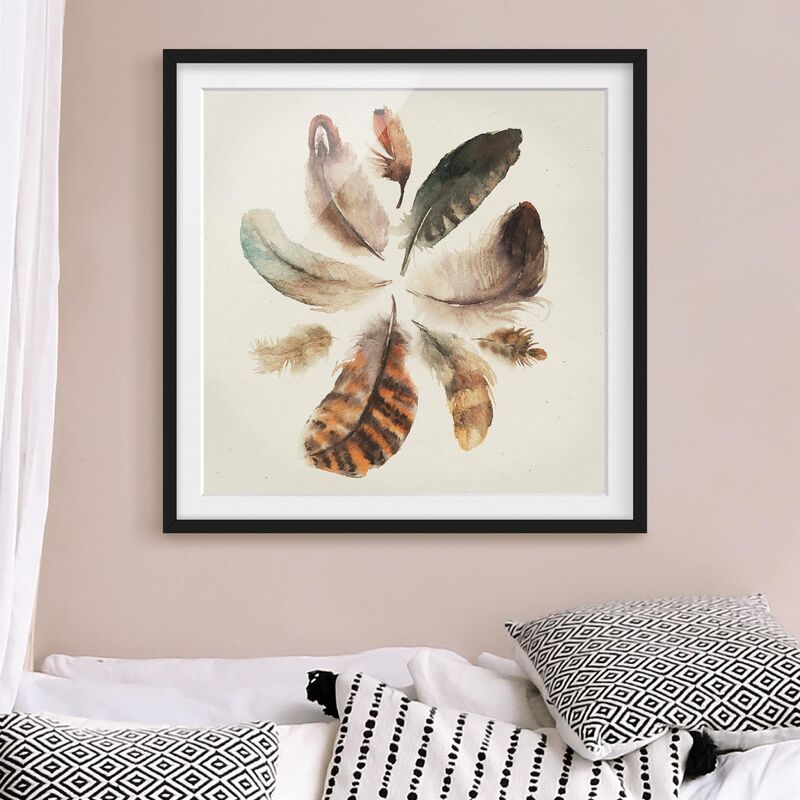 

Póster enmarcado - Feather Collection Dimensión LxA: 20cm x 20cm, Marco: Negro