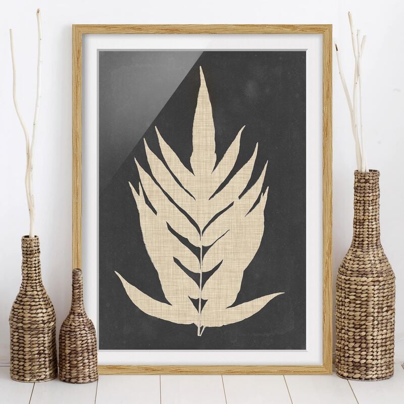 

Póster enmarcado - Felce Con Struttura Di Lino Ii Dimensión LxA: 40cm x 30cm, Marco: Roble
