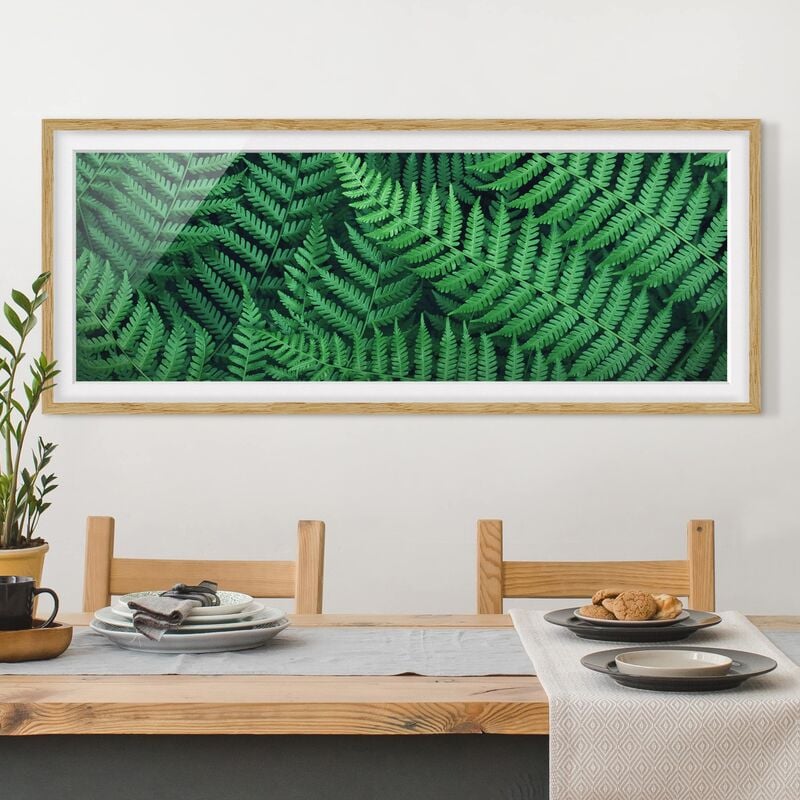

Póster enmarcado - Felce Dimensión LxA: 50cm x 130cm, Marco: Roble