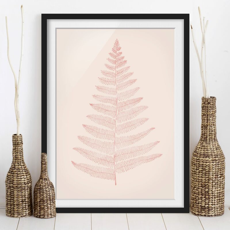 

Póster enmarcado - Felce in rosa candido Dimensión LxA: 40cm x 30cm, Marco: Negro