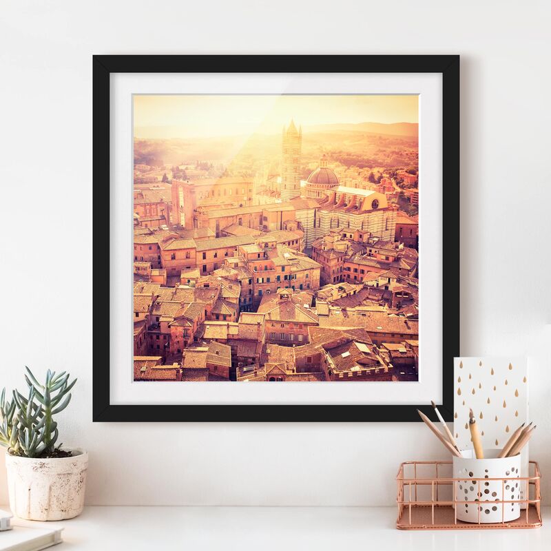 

Póster enmarcado - Fiery Siena Dimensión LxA: 70cm x 70cm, Marco: Negro
