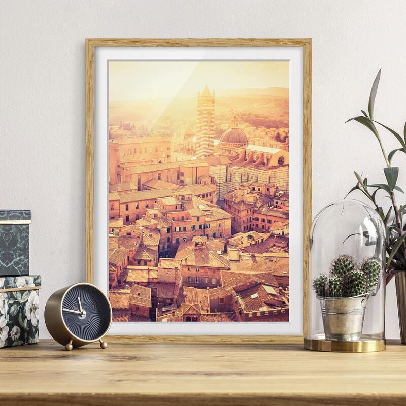 

Póster enmarcado - Fiery Siena Dimensión LxA: 40cm x 30cm, Marco: Roble