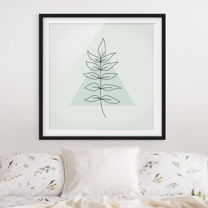 

Póster enmarcado - Filiale del triangolo della geometria Line Art Dimensión LxA: 30cm x 30cm, Marco: Negro