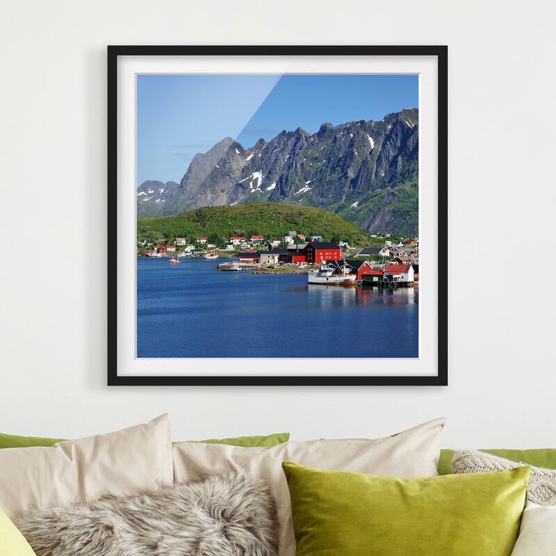 

Póster enmarcado - Finnmark Dimensión LxA: 70cm x 70cm, Marco: Negro