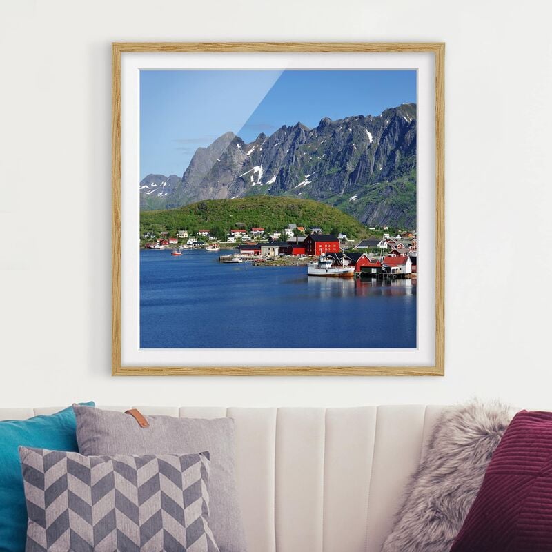 

Póster enmarcado - Finnmark Dimensión LxA: 50cm x 50cm, Marco: Roble