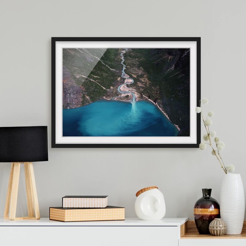 

Póster enmarcado - Fiume in Groenlandia Dimensión LxA: 30cm x 40cm, Marco: Negro