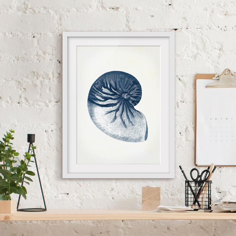 

Póster enmarcado - Flotsam In Navy V Dimensión LxA: 55cm x 40cm, Marco: Roble