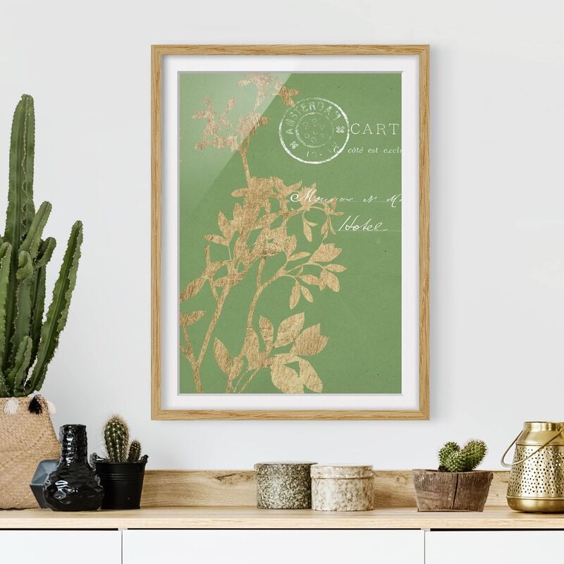 

Póster enmarcado - Foglie D'Oro Su Lind I Dimensión LxA: 55cm x 40cm, Marco: Roble