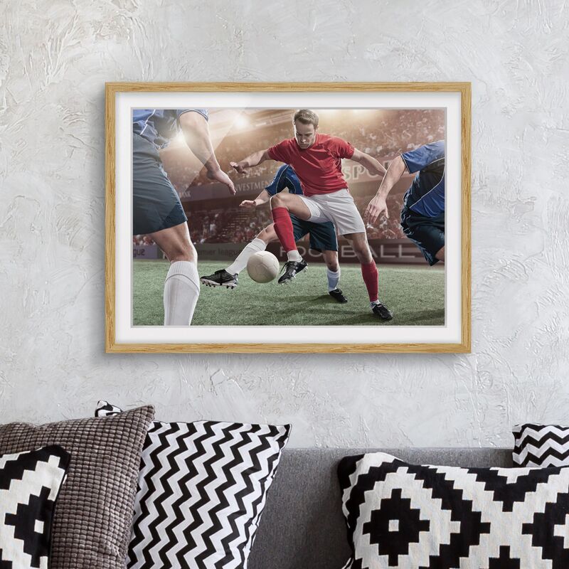 

Póster enmarcado - Football Rivals Dimensión LxA: 70cm x 100cm, Marco: Roble