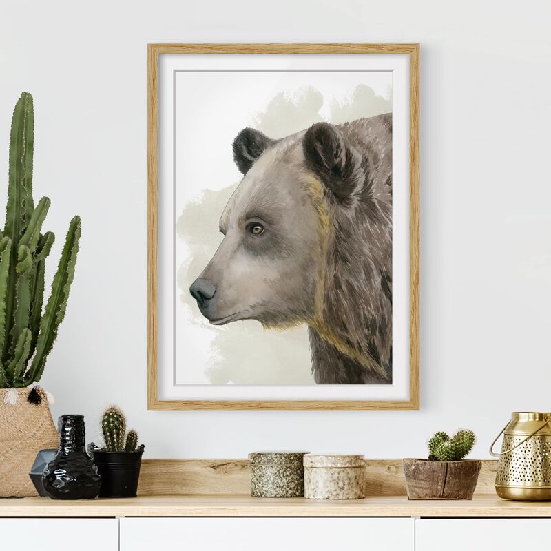 

Póster enmarcado - Forest Friends - Orso Dimensión LxA: 24cm x 18cm, Marco: Roble