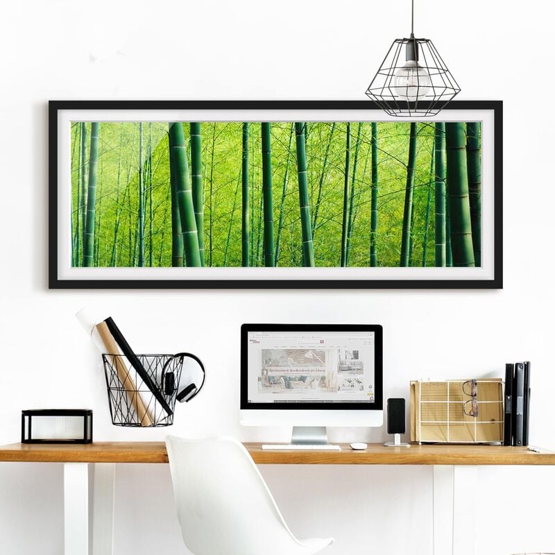 

Póster enmarcado - Foresta Di Bambù Dimensión LxA: 20cm x 50cm, Marco: Negro