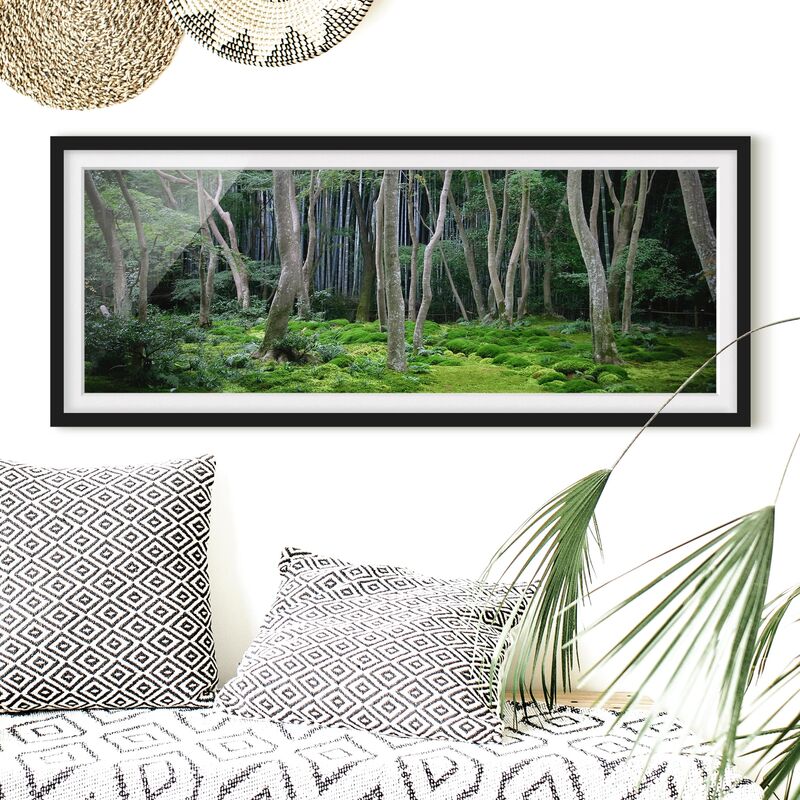 

Póster enmarcado - Foresta Giapponese Dimensión LxA: 30cm x 75cm, Marco: Negro