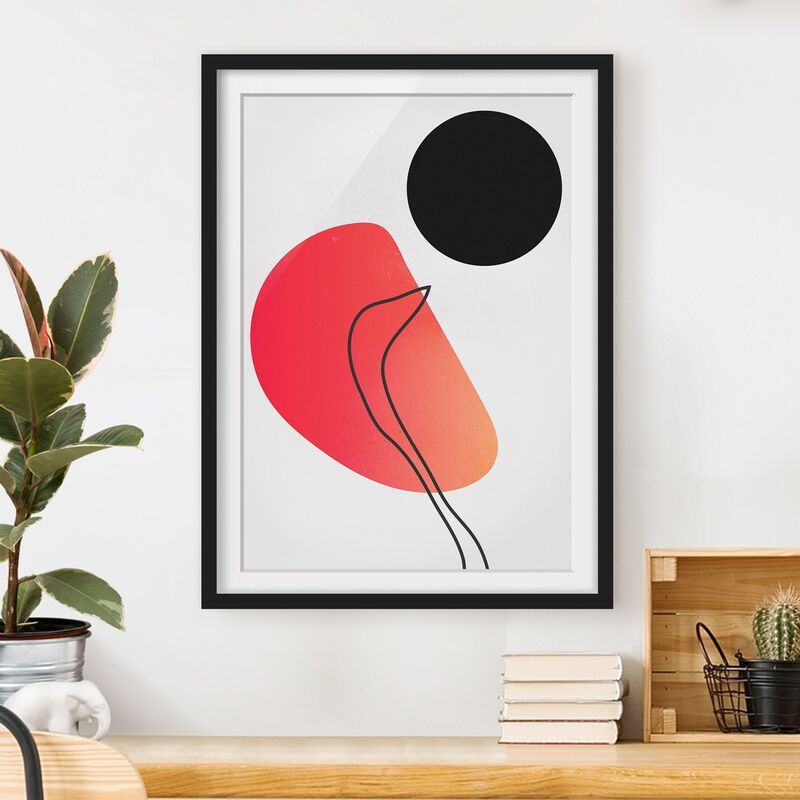 

Póster enmarcado - Forme astratte - Sole nero Dimensión LxA: 40cm x 30cm, Marco: Negro