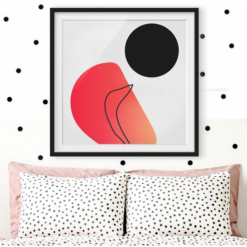 

Póster enmarcado - Forme astratte - Sole nero Dimensión LxA: 20cm x 20cm, Marco: Negro