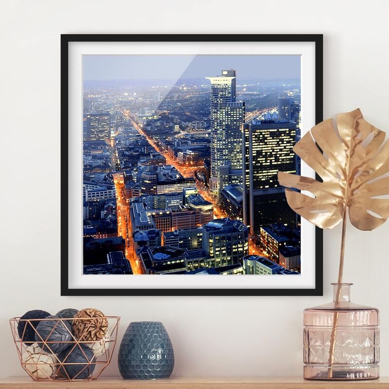

Póster enmarcado - Frankfurt Dimensión LxA: 70cm x 70cm, Marco: Negro