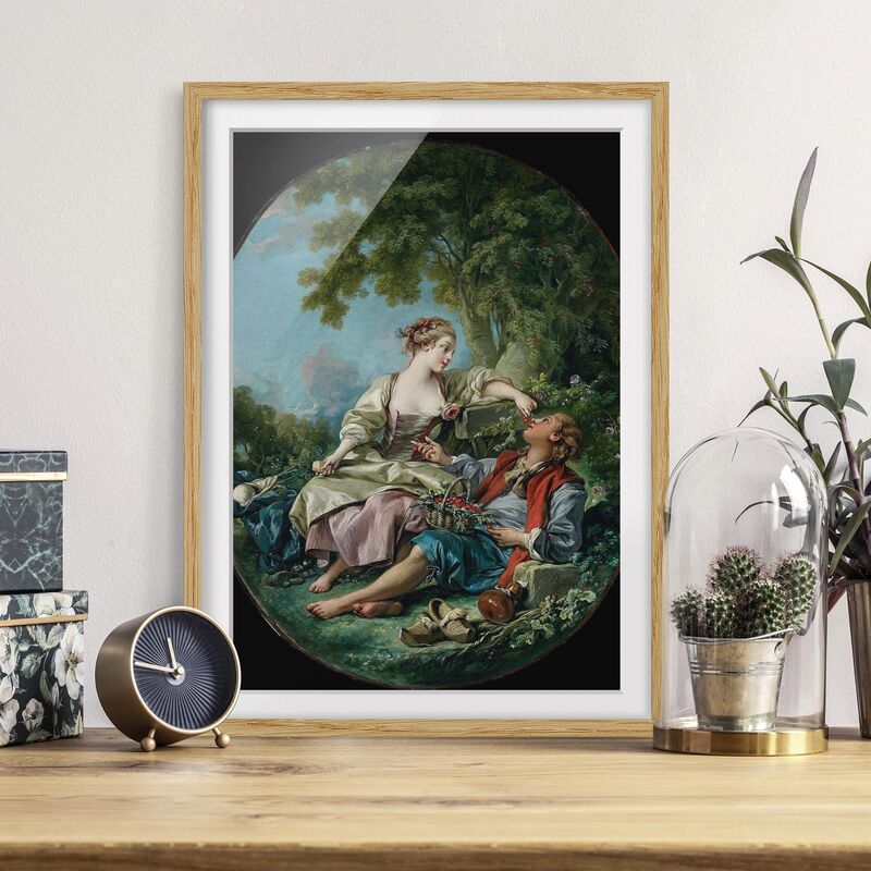 

Póster enmarcado - François Boucher - The Wooden Shoes Dimensión LxA: 100cm x 70cm, Marco: Roble