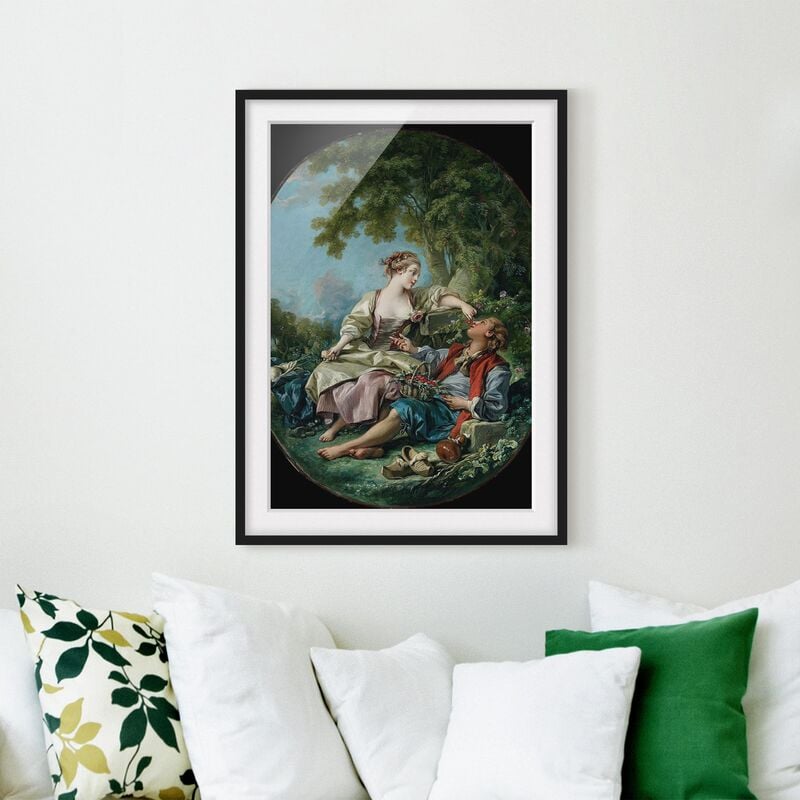 

Póster enmarcado - François Boucher - The Wooden Shoes Dimensión LxA: 100cm x 70cm, Marco: Negro