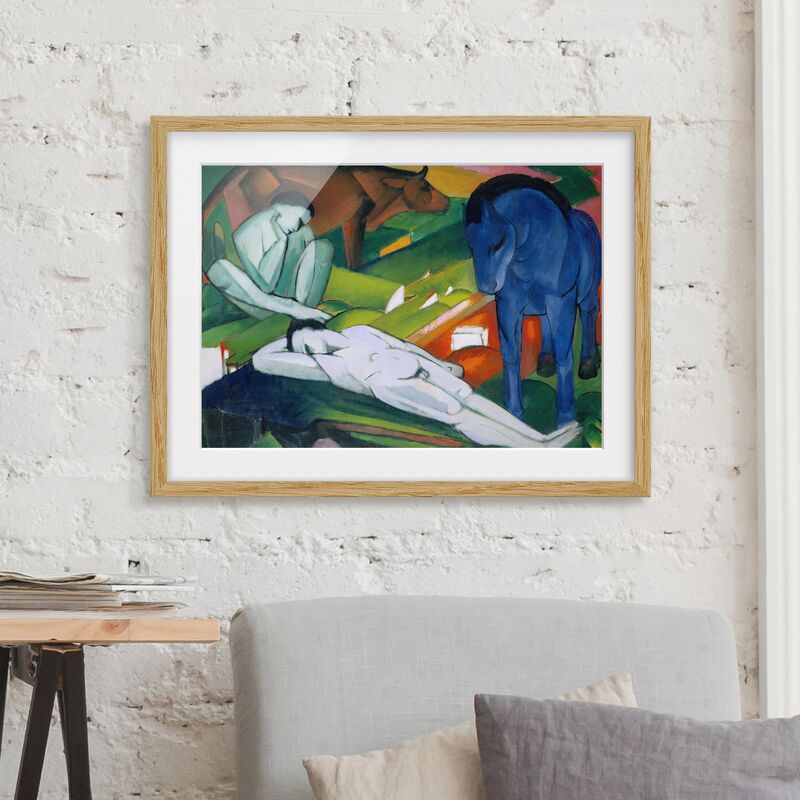 

Póster enmarcado - Franz Marc - Shepherds Dimensión LxA: 18cm x 24cm, Marco: Roble