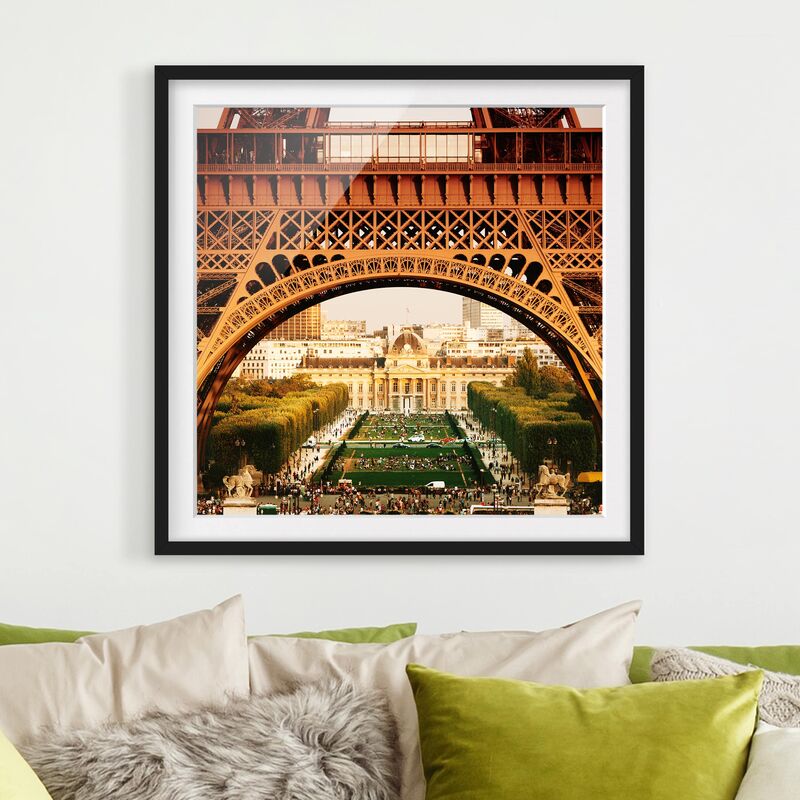 

Póster enmarcado - French View Dimensión LxA: 70cm x 70cm, Marco: Negro