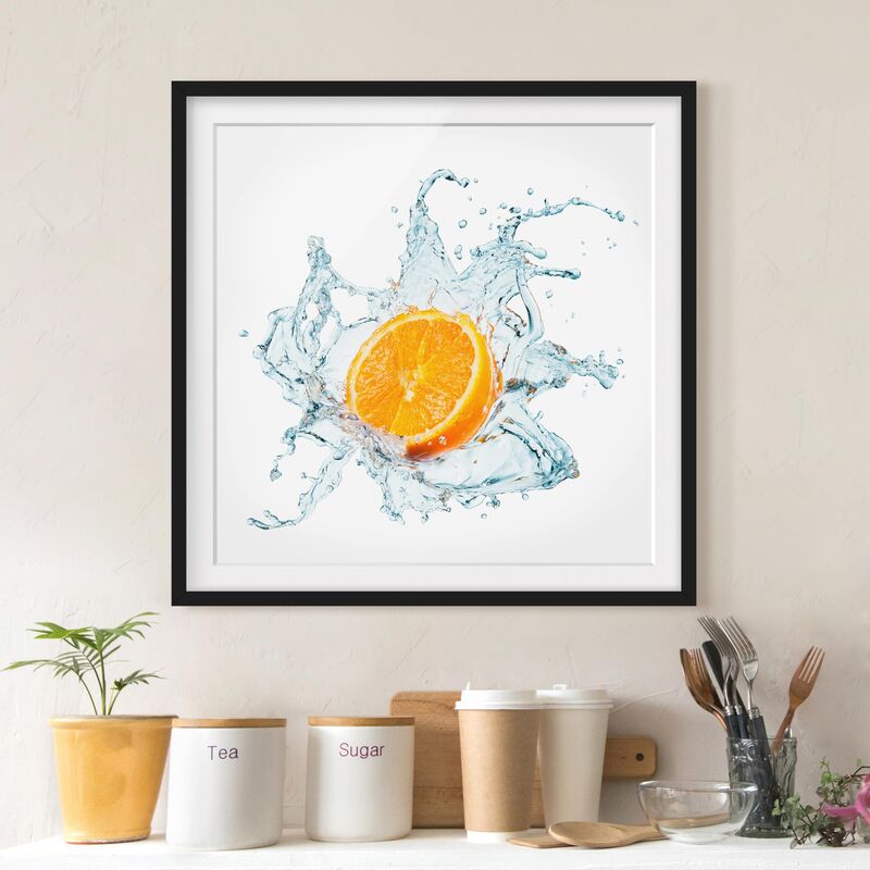 

Póster enmarcado - Fresh Orange Dimensión LxA: 70cm x 70cm, Marco: Negro