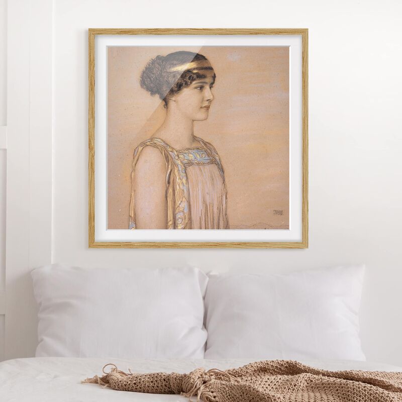 

Póster enmarcado - Franz Von Stuck - Portrait Of Mary Dimensión LxA: 70cm x 70cm, Marco: Roble
