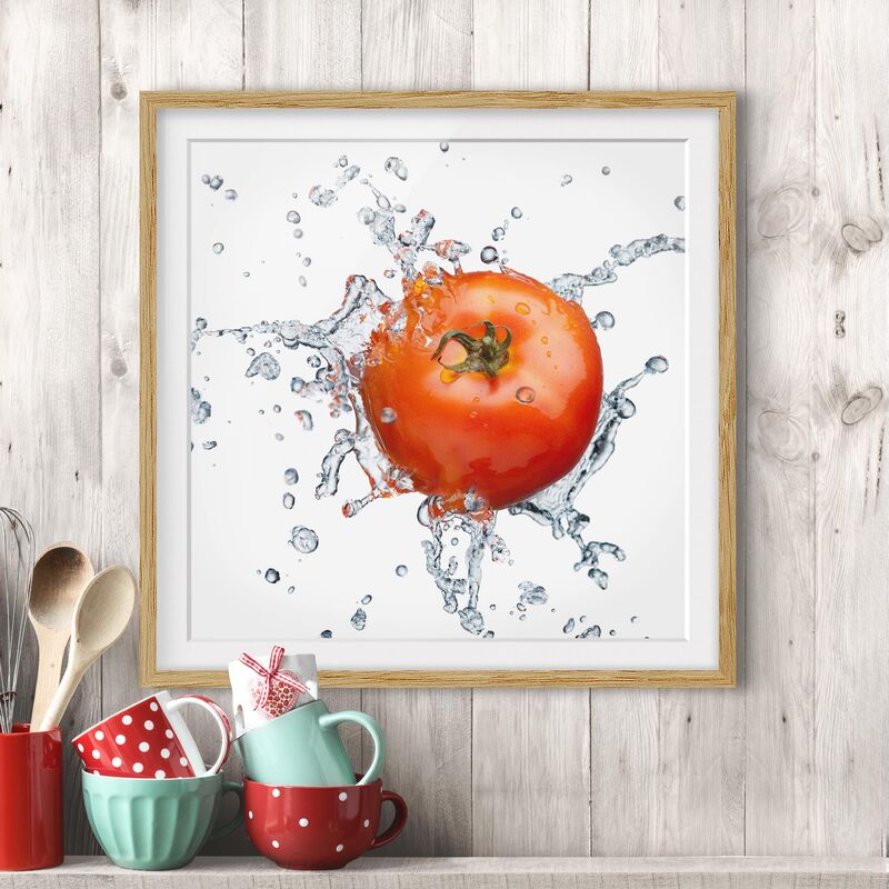 

Póster enmarcado - Fresh Tomato Dimensión LxA: 30cm x 30cm, Marco: Roble