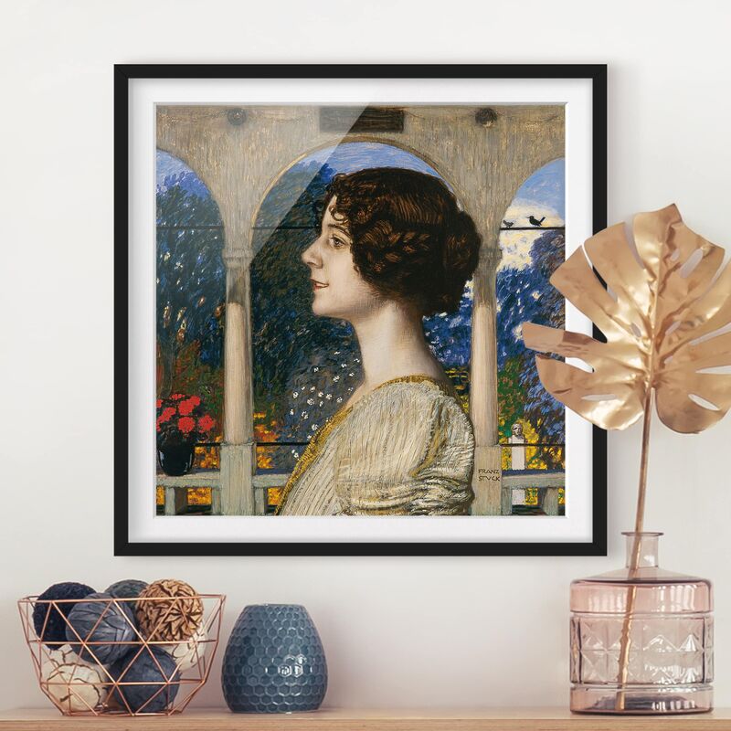 

Póster enmarcado - Franz Von Stuck - Female Portrait Dimensión LxA: 70cm x 70cm, Marco: Negro