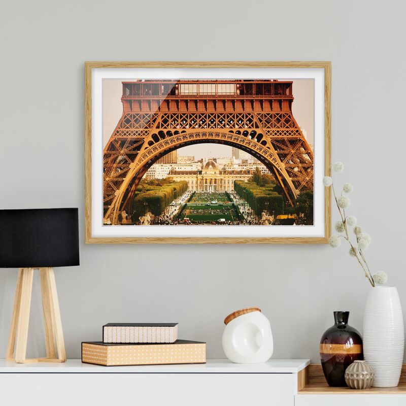 

Póster enmarcado - French View Dimensión LxA: 70cm x 100cm, Marco: Roble