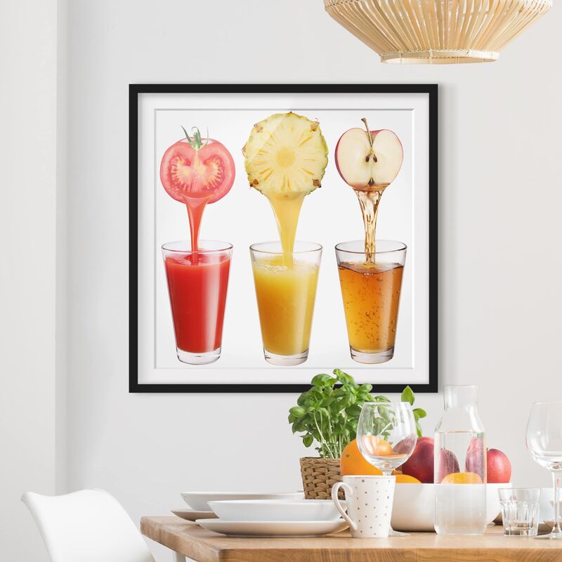 

Póster enmarcado - Freshly Squeezed Dimensión LxA: 20cm x 20cm, Marco: Negro