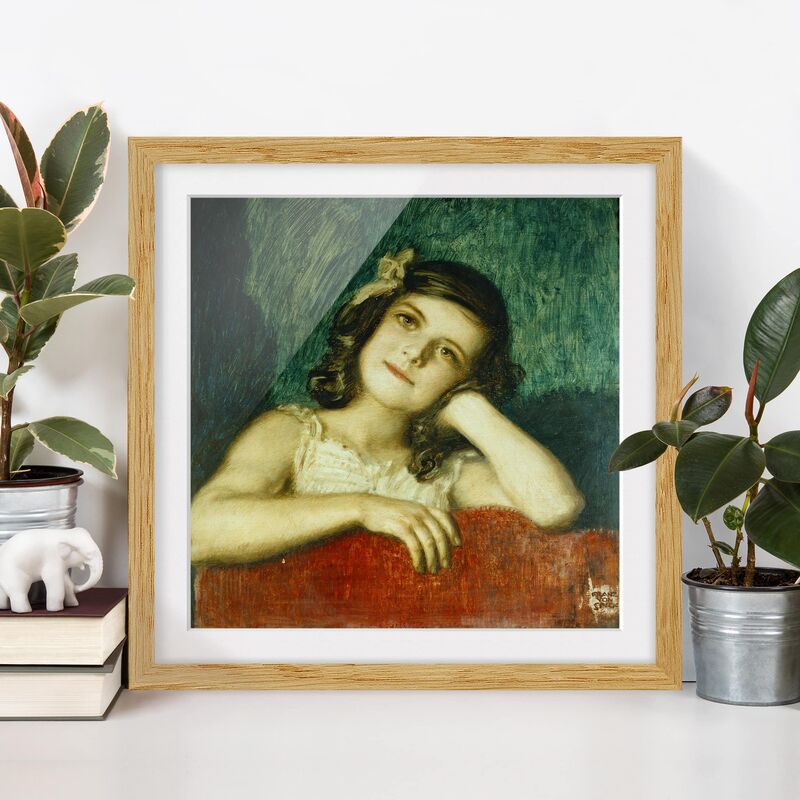 

Póster enmarcado - Franz Von Stuck - Mary Dimensión LxA: 50cm x 50cm, Marco: Roble